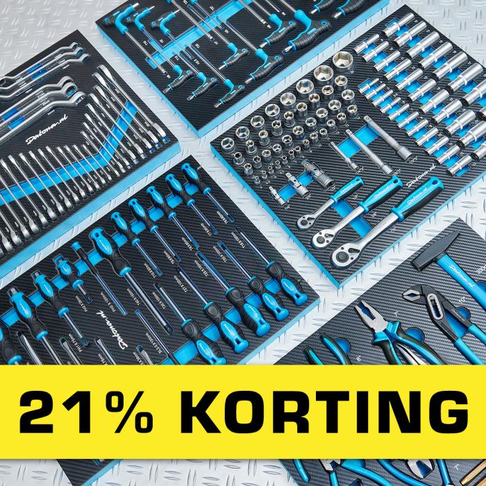 Gereedschap met 21% korting