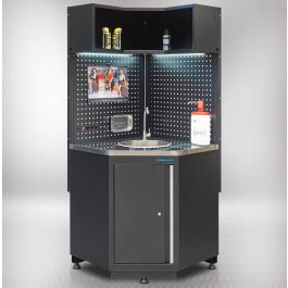 Werkplaatsinrichting voor auto