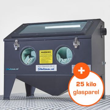 Straalcabine – 175 liter + 25kg glasparel