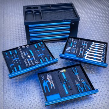 Gevulde gereedschapskist "Black-Line" 36-delig met 4 laden