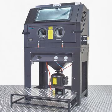 Drukstraalcabine - 990 liter + Externe afzuiging