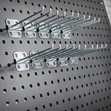 Gereedschapshaak dubbel - 15 cm (10 stuks)