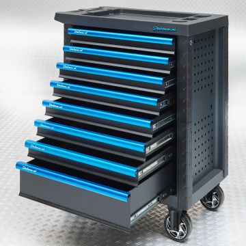 Gereedschapswagen 8 lades met gatenborden en slot