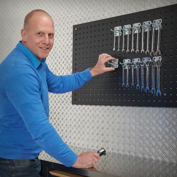 Gereedschapshaak dubbel - 5 cm (10 stuks)