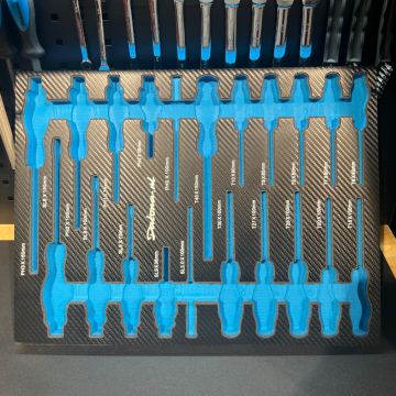 Foam inlay voor 21-delige precisie en torx schroevendraaiersset 