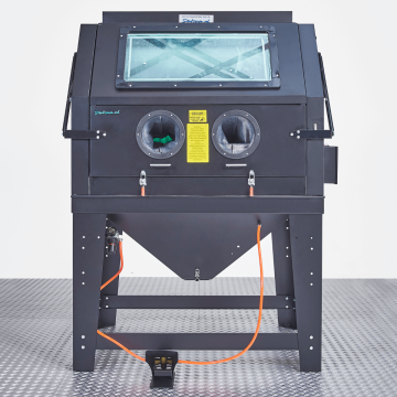 Straalcabine met afzuiging - 1000 liter + Externe afzuiging