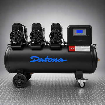 Stille compressor 100L - Olievrij en verrijdbaar - voor zandstralen