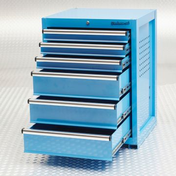 Gereedschapskast PRO met 6 lades - blauw