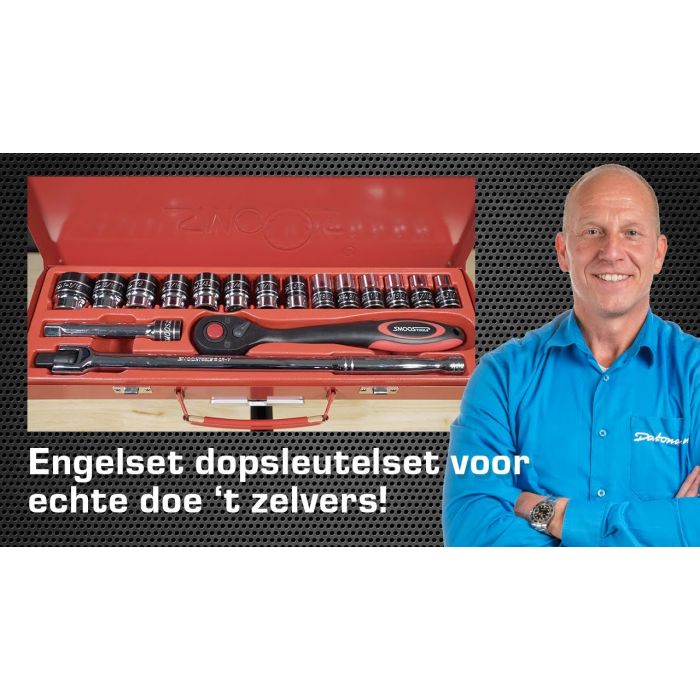 Dopsleutelset 1/2" opname 17-delig Engels-5