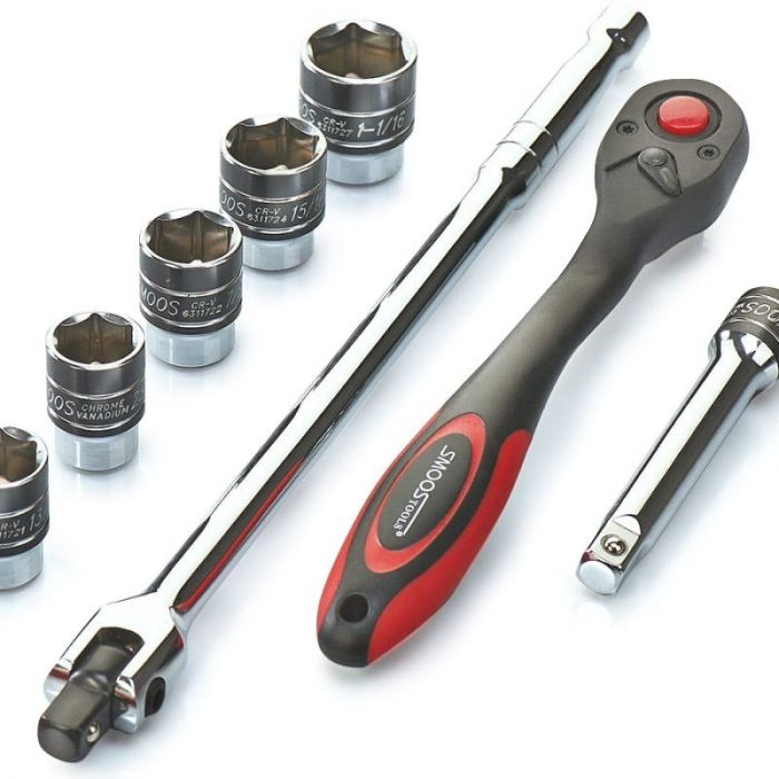 Dopsleutelset 1/2" opname 17-delig Engels-2