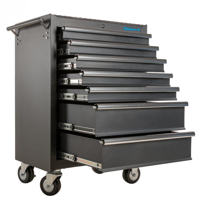 Gereedschapswagen 7 lades met quick lock - mat zwart-18