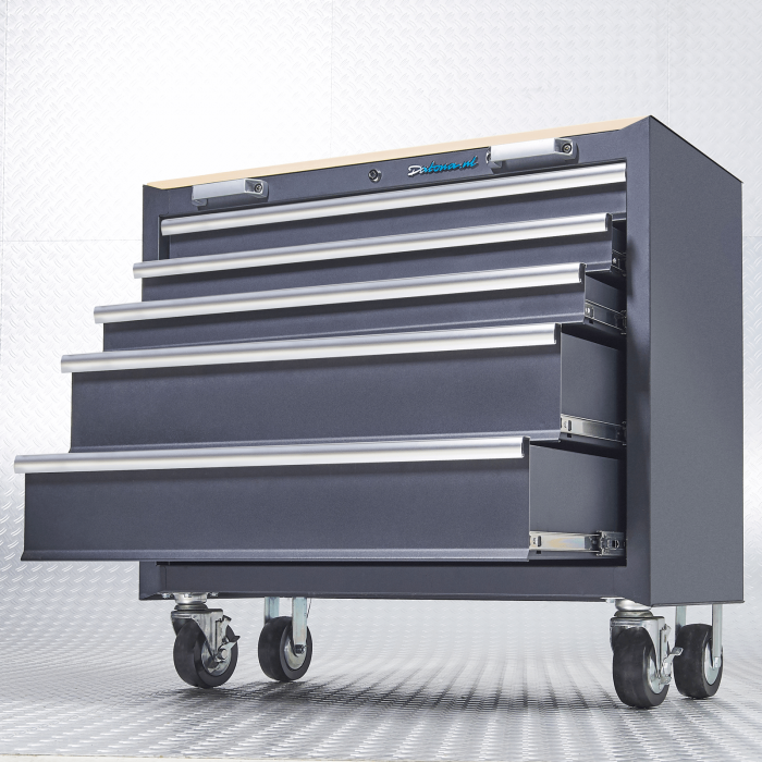 Werkbank PRO - eiken werkblad - gereedschapswagen - 200 cm - zwart-27