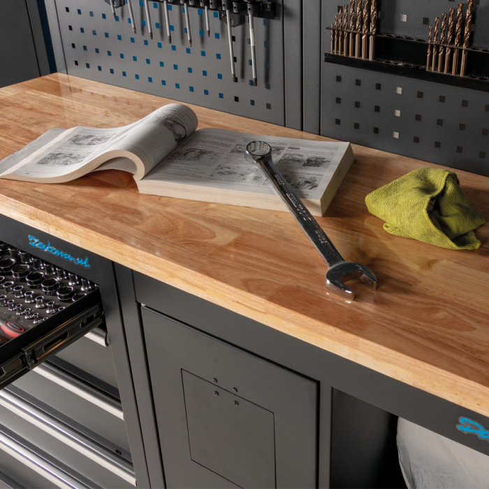 Werkplaatsinrichting PREMIUM met eiken werkblad 410 cm breed-23