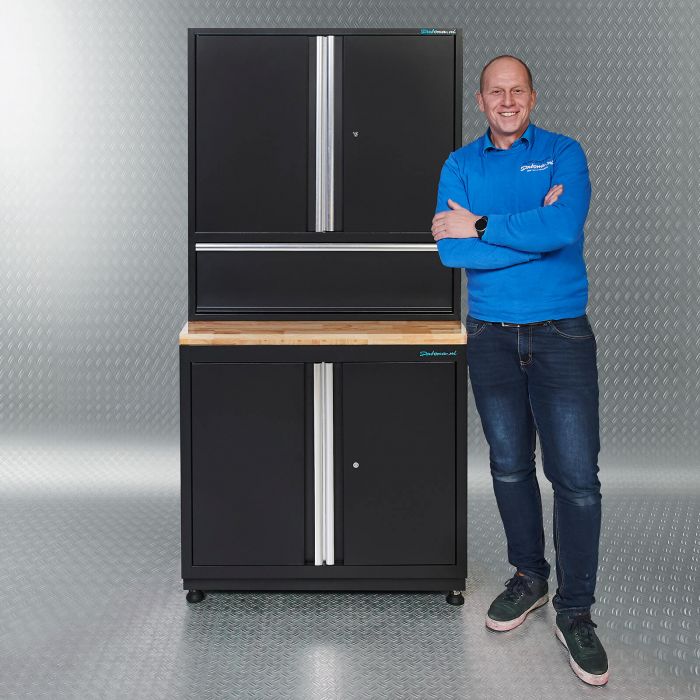 Werkplaatsinrichting PREMIUM met eiken werkblad 410 cm breed-13