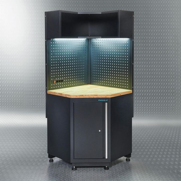 Werkplaatsinrichting PREMIUM met eiken werkblad 410 cm breed-11