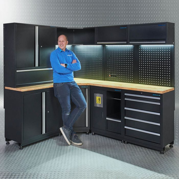 Werkplaatsinrichting PREMIUM met eiken werkblad 410 cm breed-4