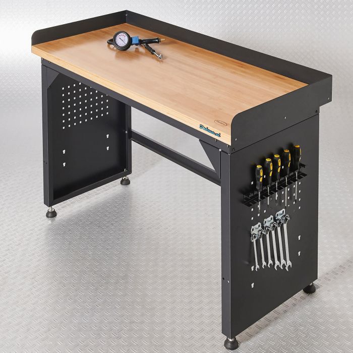 Werkbank PRO - eiken werkblad - 150 cm - zwart