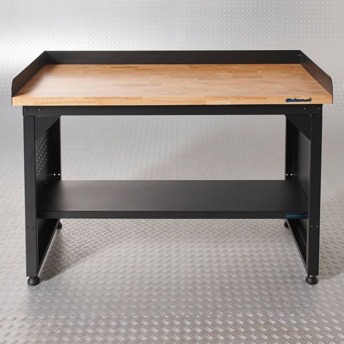Werkbank PRO - bamboe werkblad - legbord - 150 cm - zwart-3