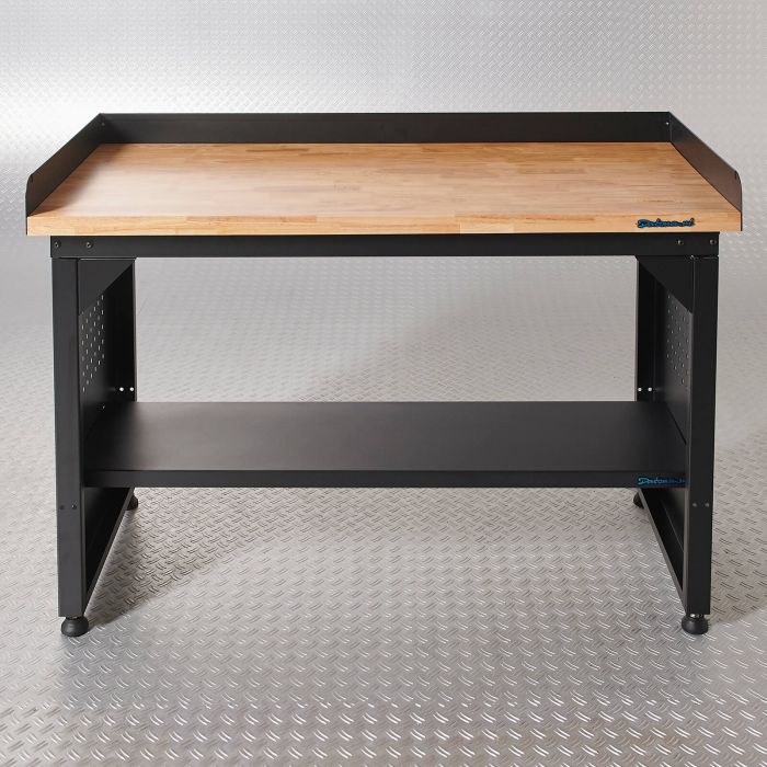 Werkbank PRO - eiken werkblad - legbord - 150 cm - zwart-2