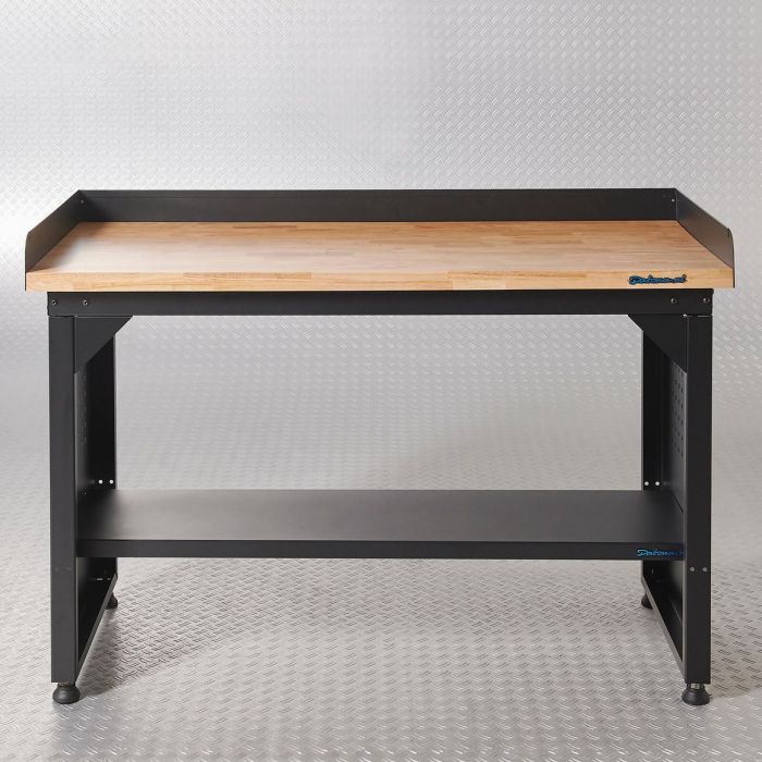 Werkbank PRO - bamboe werkblad - legbord - 150 cm - zwart-2