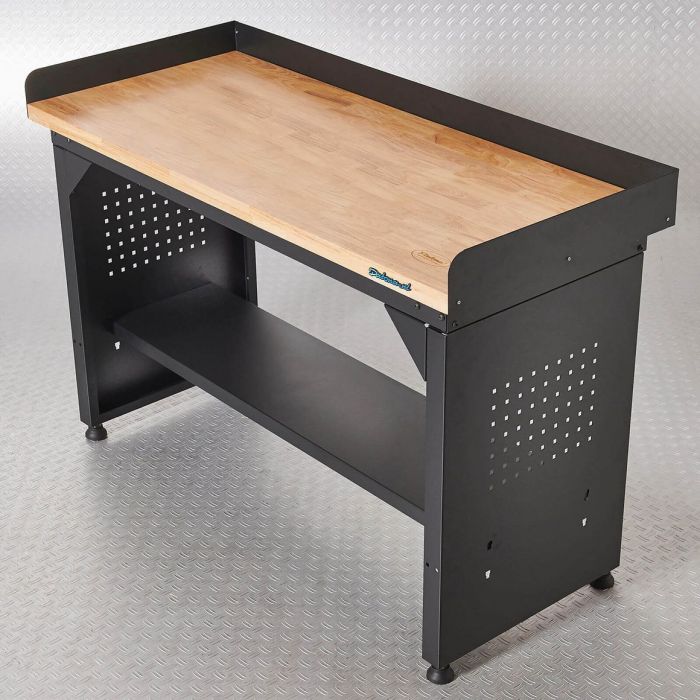 Werkbank PRO - bamboe werkblad - legbord - 150 cm - zwart-4