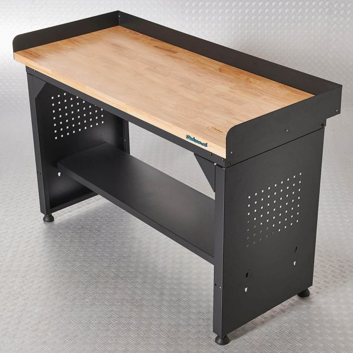 Werkbank PRO - eiken werkblad - legbord - 150 cm - zwart-7
