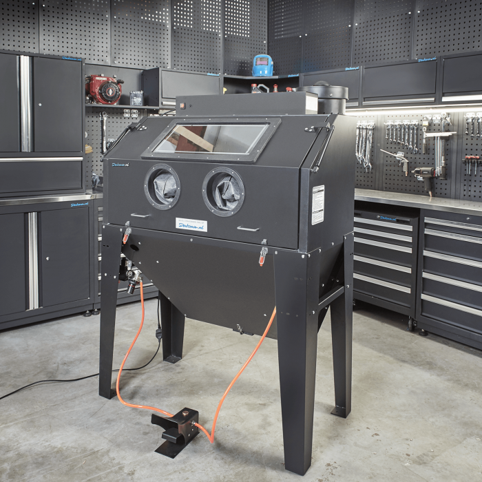 Straalcabine met voordeur en afzuiging - 420 liter-18