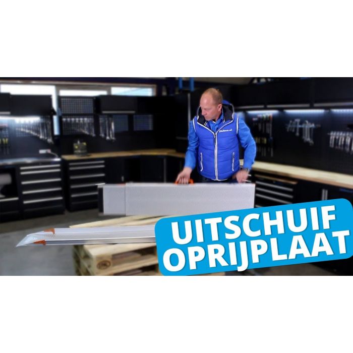 Uitschuifbare oprijplaat extra breed 240 cm lang - 2 stuks-4