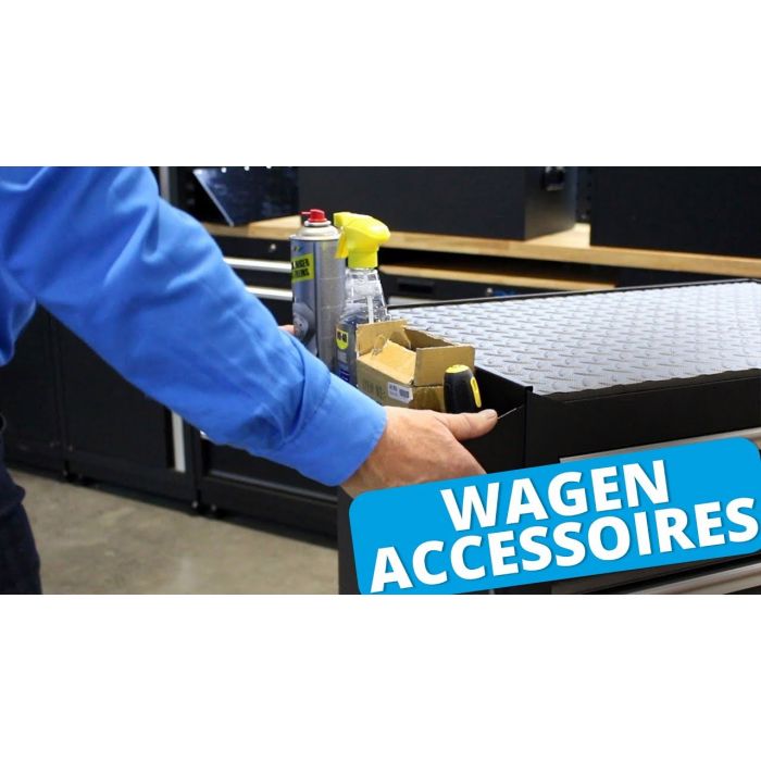 Gereedschapskist met 3 laden - zwart-6