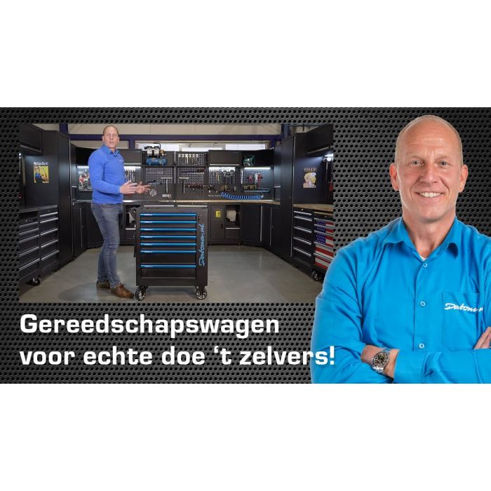 Gereedschapswagen "Black-Line" met 7 laden en opbergkast-5