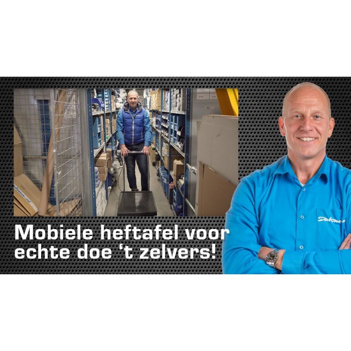Verrijdbare hydraulische heftafel - zwart-5