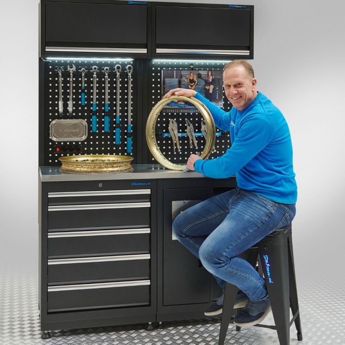 Werkplaatsinrichting PREMIUM met RVS werkblad 225 cm breed-34