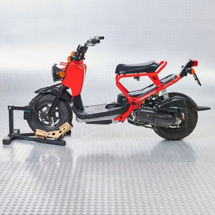 Inrijklem voor scooters + spanband-1