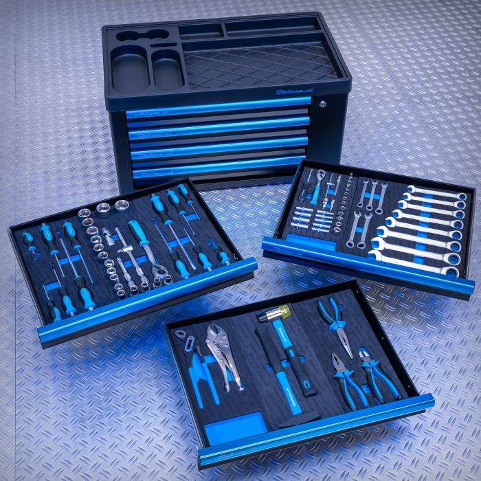 Gevulde gereedschapskist "Black-Line" 36-delig met 4 laden