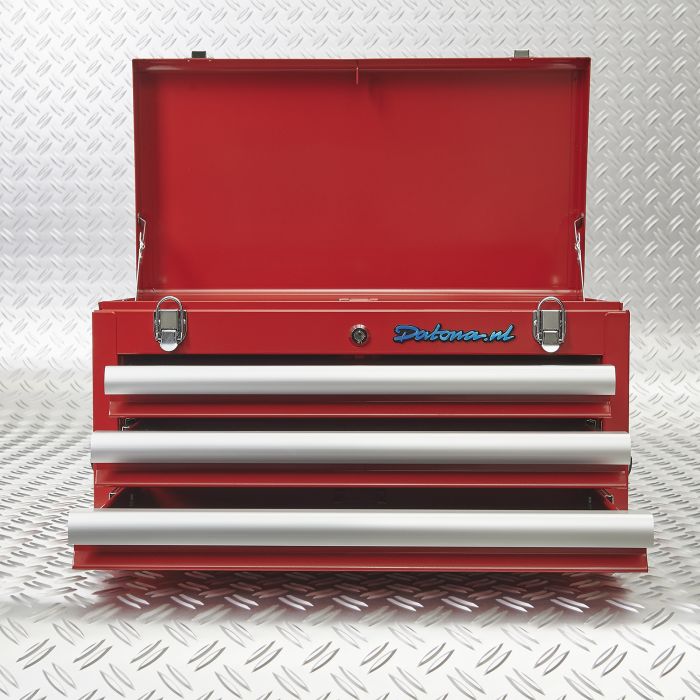 Gereedschapskist met drie lades - rood-1