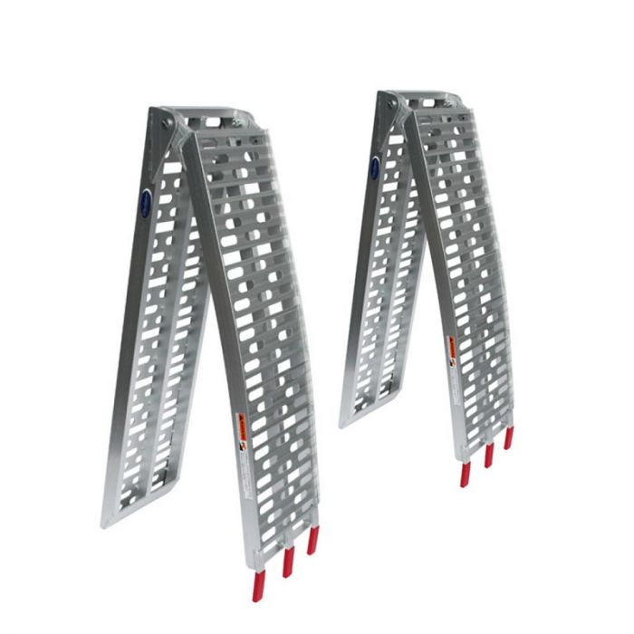 Extra verstevigde aluminium oprijplaat opklapbaar - 225 cm - 2 stuks-12