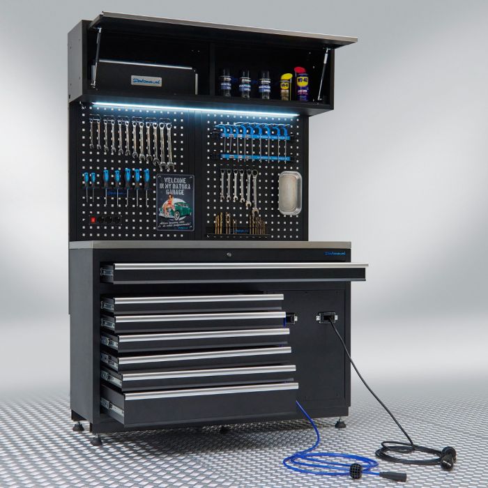 Premium werkplaatsinrichting RVS met extra brede kast - 136 centimeter-2