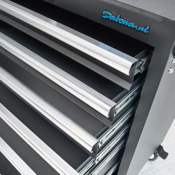 Gereedschapswagen 7 lades met quick lock - mat zwart-11