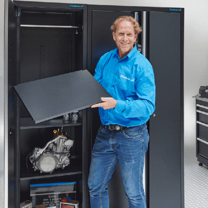 Werkplaatsinrichting PREMIUM met eiken werkblad  250 cm breed-37
