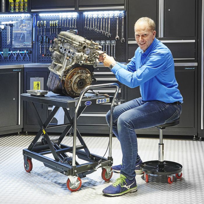 Verrijdbare hydraulische heftafel - zwart-11