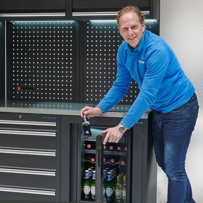 Werkplaatsinrichting PREMIUM RVS werkblad met koelkast – 285 cm breed-32