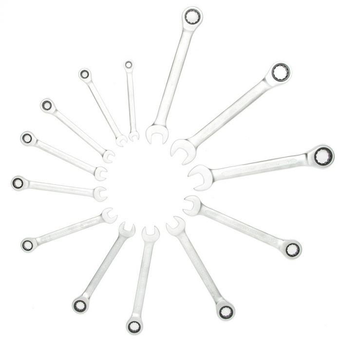 Ringratelsleutelset 13-delig in "Plus" softmodule-24