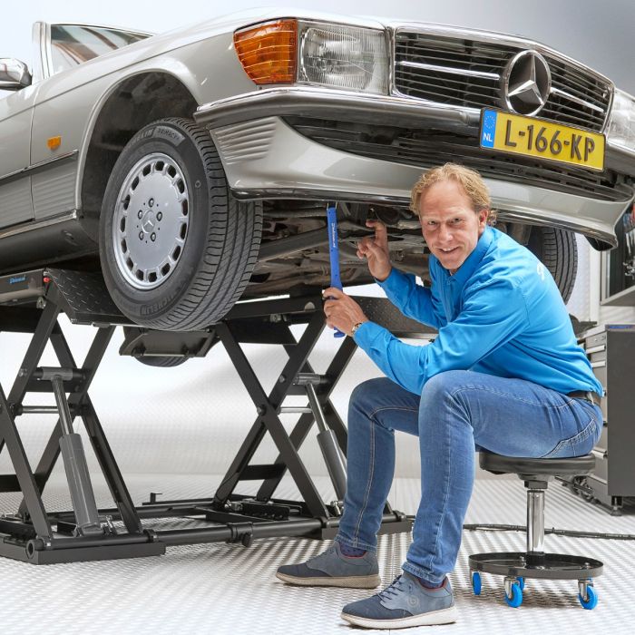 Verrijdbare werkplaatskruk - Zwart-9