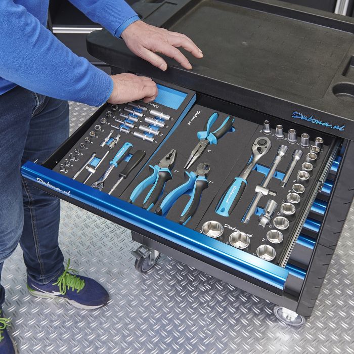 Gevulde gereedschapswagen Basic Plus 7 lades 3 lades gevuld-8