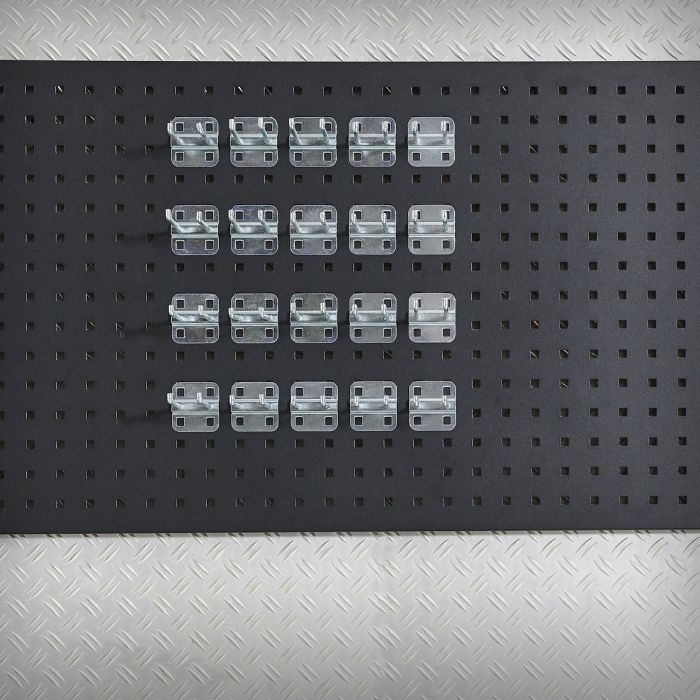 Gereedschapshaak dubbel - 10 cm (20 stuks)-11
