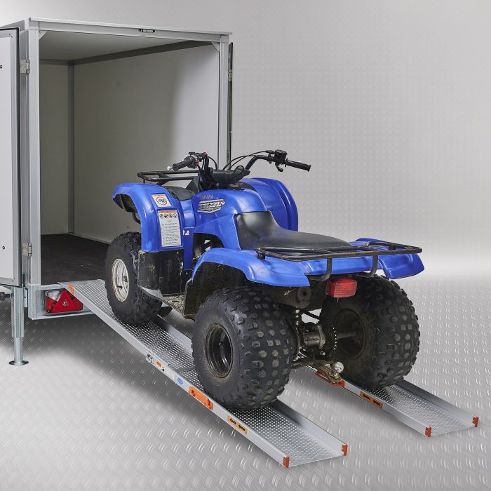 Uitschuifbare oprijplaat extra breed 240 cm lang - 2 stuks-2
