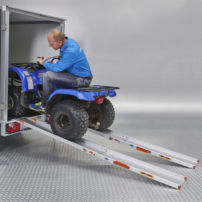 Uitschuifbare oprijplaat extra breed 240 cm lang - 2 stuks-3