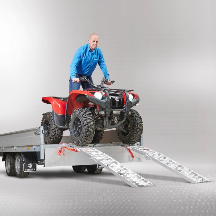 Extra verstevigde aluminium oprijplaat opklapbaar - 225 cm - 2 stuks-10