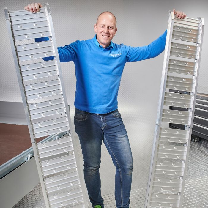 Oprijplaat aluminium opvouwbaar - 182 cm (2 stuks)-1