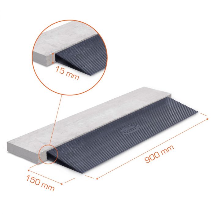 Rubberen drempelhulp 15 mm - 4 stuks-2